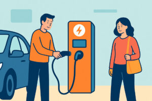 Latauspiste autohallipaikalla – mitä vuokraan sisältyy